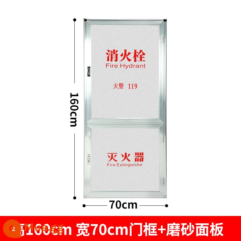 Hộp chữa cháy khung cửa panel hộp vòi chữa cháy khung cửa hợp kim nhôm cửa tấm acrylic hữu cơ trong suốt hộp vòi chữa cháy - Cao 160cm, khung cửa rộng 70cm + ván mờ