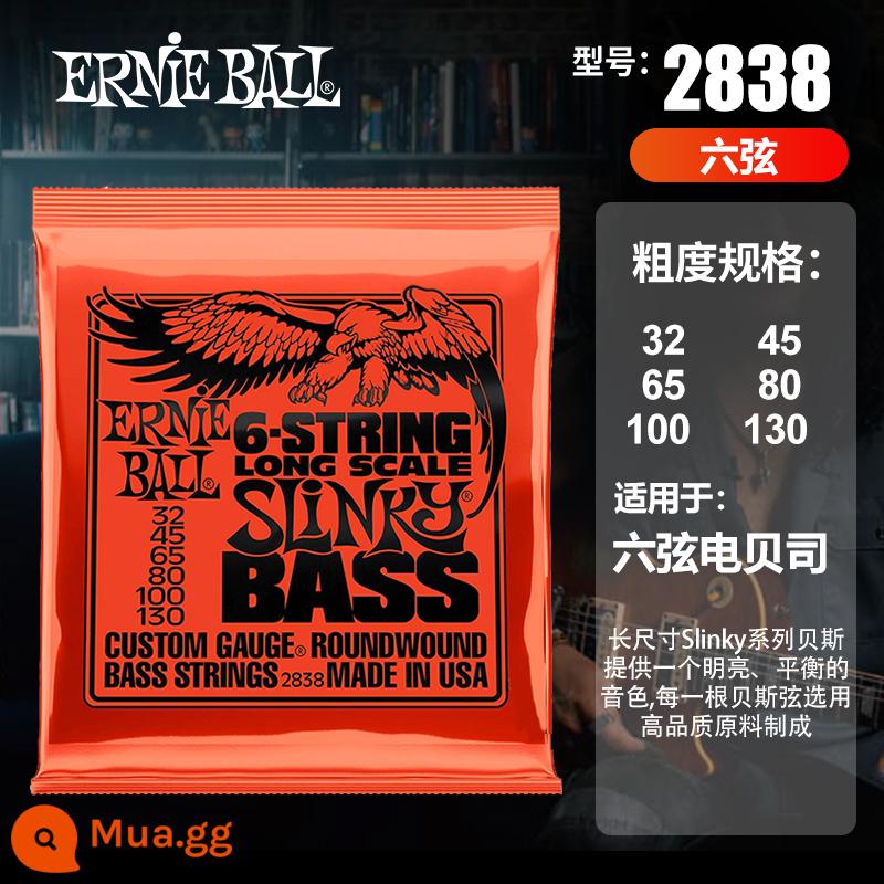 Dây Ernie Ball 2221 do EB sản xuất tại Mỹ được cấp phép 2223 dây đàn guitar điện mạ niken 2239 một bộ sáu gói - [Bass]2838(32-130)+túi quà