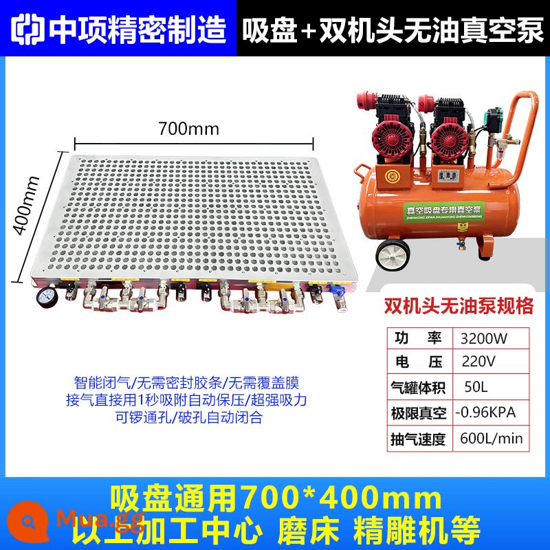 CNC công nghiệp máy hút bụi Poly -porous CNC mà không niêm phong thanh cao su PVC Tấm nhôm bằng thép không gỉ Máy phay bằng thép không gỉ - Khuyến nghị mạnh mẽ máy bơm chân không không dầu 700 * 400 + hai đầu 3200 + bể lọc thoát nước