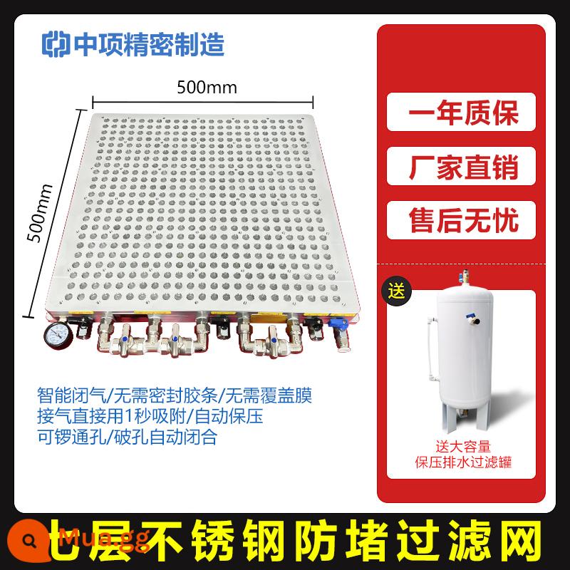 CNC công nghiệp máy hút bụi Poly -porous CNC mà không niêm phong thanh cao su PVC Tấm nhôm bằng thép không gỉ Máy phay bằng thép không gỉ - Bể lọc thoát nước duy trì áp suất 500*500 + mới nâng cấp