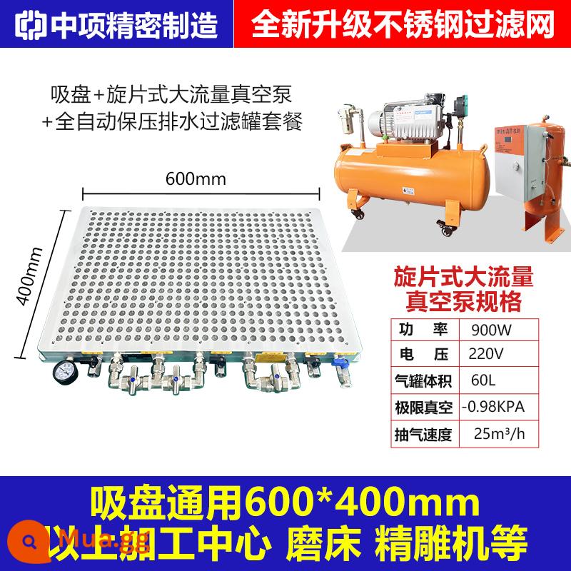 CNC công nghiệp máy hút bụi Poly -porous CNC mà không niêm phong thanh cao su PVC Tấm nhôm bằng thép không gỉ Máy phay bằng thép không gỉ - Rất khuyến khích sử dụng máy bơm chân không cánh quạt quay dòng chảy lớn 600 * 400+ + bể thoát nước duy trì áp suất hoàn toàn tự động