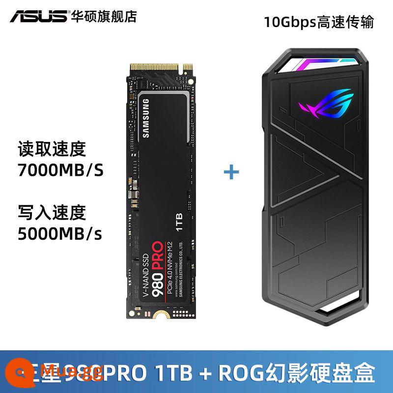 Samsung 980Pro 500G/1T/2T SSD SSD PCIe4.0 đĩa đen game tốc độ cao ASUS ROG - Vỏ ổ cứng ảo 980 PRO 1T+ROG