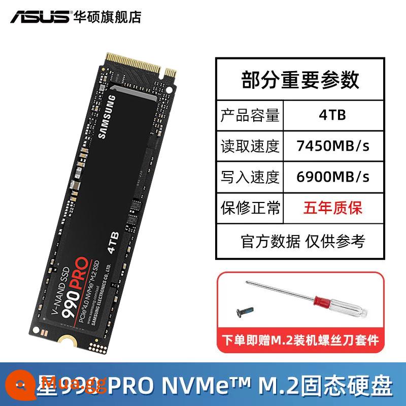 Samsung 980Pro 500G/1T/2T SSD SSD PCIe4.0 đĩa đen game tốc độ cao ASUS ROG - [Sản phẩm mới chủ lực] Samsung 990PRO 4TB