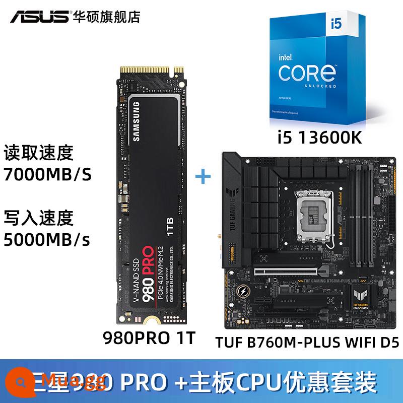 Samsung 980Pro 500G/1T/2T SSD SSD PCIe4.0 đĩa đen game tốc độ cao ASUS ROG - Samsung 980PRO 1TB+TUF B760M-PLUS WIFI D5+I5 13600K