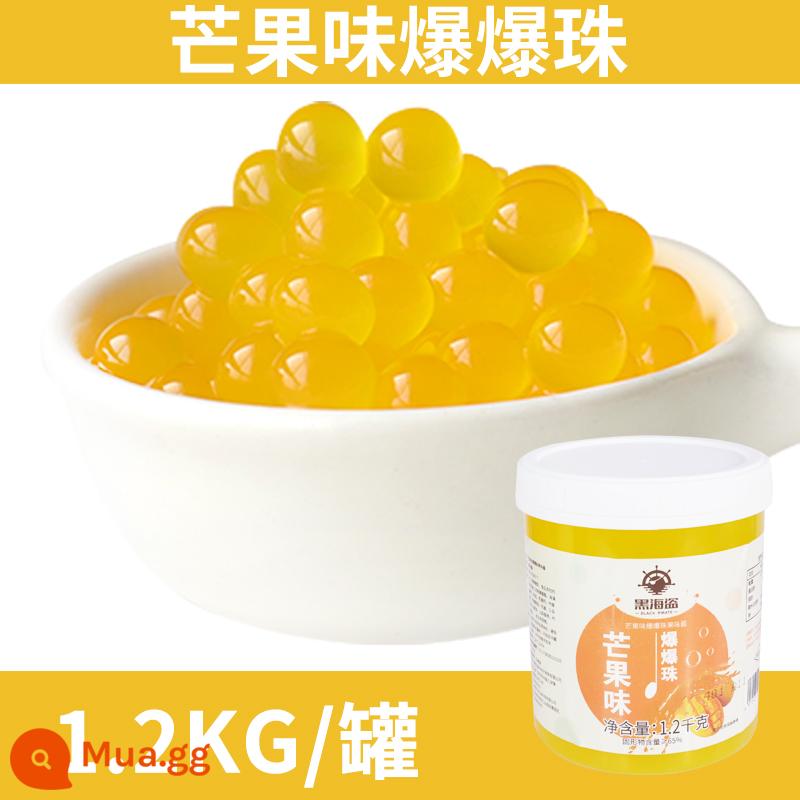 Hạt nổ móng ngựa hải tặc đen 1kg yến mạch đậu đỏ bật trứng đá trái cây nguyên liệu bột trà sữa trân châu nguyên liệu nhỏ - Hương Xoài Cướp Biển Đen 1.2kg