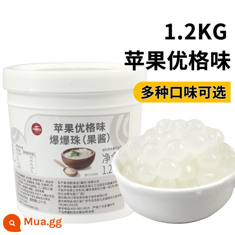 Hạt nổ móng ngựa hải tặc đen 1kg yến mạch đậu đỏ bật trứng đá trái cây nguyên liệu bột trà sữa trân châu nguyên liệu nhỏ - Macrochili Vị Sữa Chua Táo 1.2kg