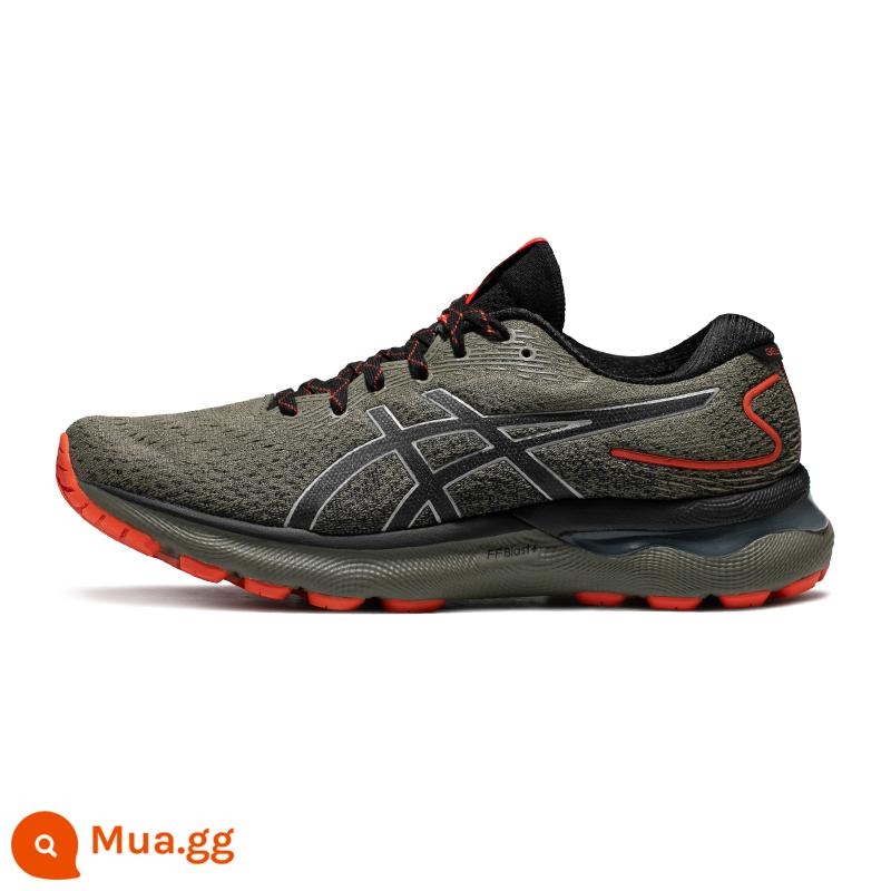 Giày chạy bộ nam ASICS Arthur 2022 mới mùa thu đông GEL-NIMBUS 24 Giày thể thao đệm thoáng khí - Nâu/Xanh —TR