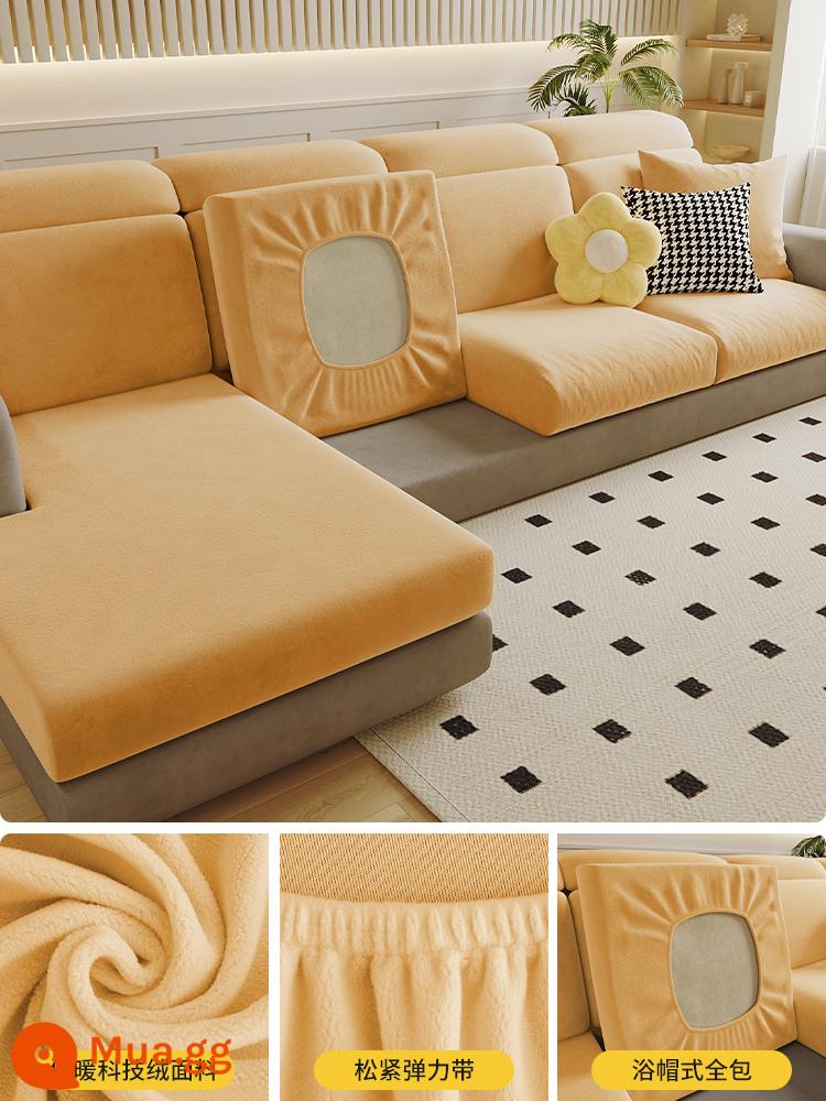 Công nghệ bọc ghế sofa nhung bọc ghế sofa dày bao gồm tất cả các loại đàn hồi phổ quát bốn mùa vỏ đệm sofa phổ quát mùa thu đông - Yuehe-màu vàng [Giảm giá 20% khi mua trong thời gian giới hạn]