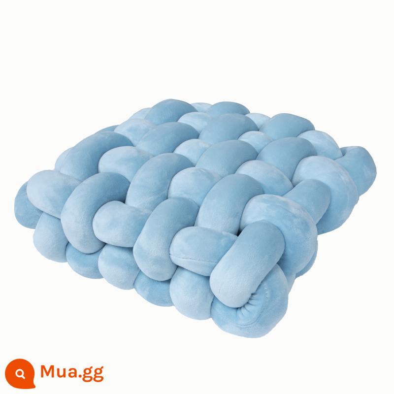 Đệm ghế đệm sàn lười mềm đệm chiếu tatami cửa sổ futon tựa lưng một văn phòng lưới đỏ rắm đệm - Xanh băng [trọng lượng cao nhưng không mềm]