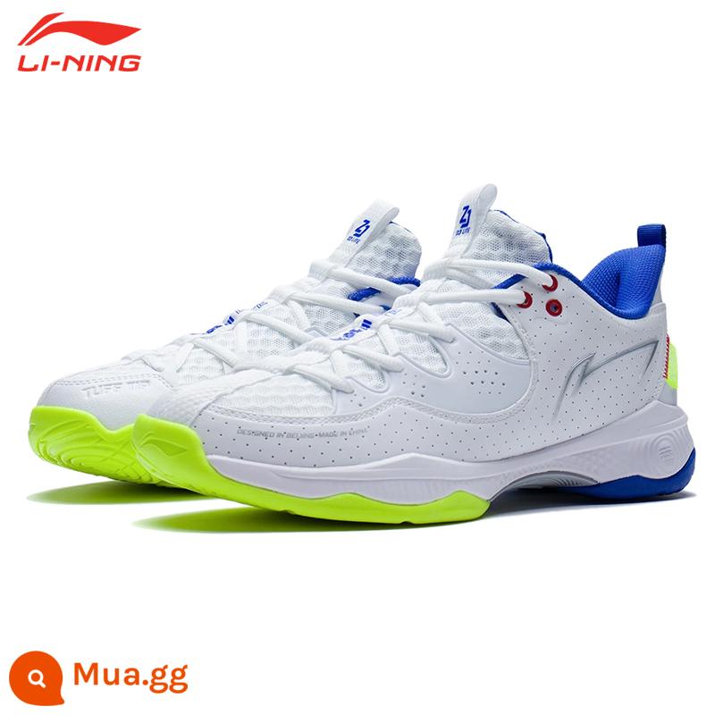 Giày cầu lông LINING Li Ning Battle Halberd III LITE 3 thế hệ nam nữ giày thể thao chống trượt chống sốc AYZS016 - Halberd IIILITE/AYZS016-1 (tiêu chuẩn trắng/xanh sáng)