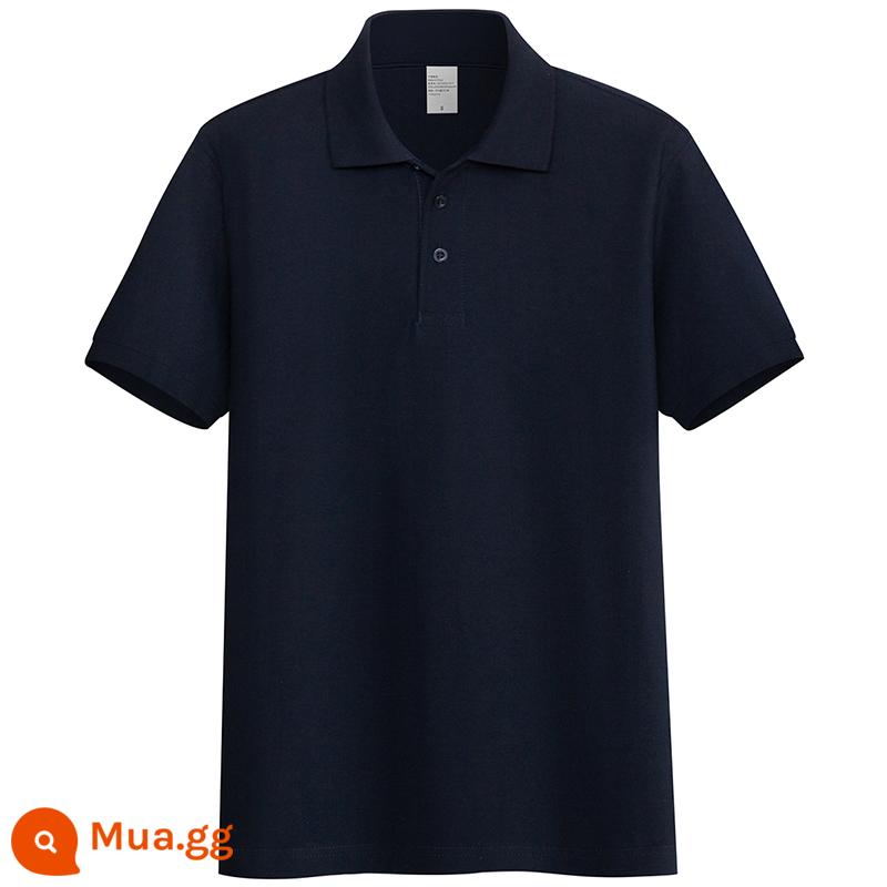 220G Cotton Áo Sơ Mi Áo Thun Nam Ngắn Tay Ve Áo Rời Đồng Màu Trung Niên Piqué Cotton Mùa Hè Ralph Lauren Áo Sơ Mi - Ẩn màu xanh lá cây