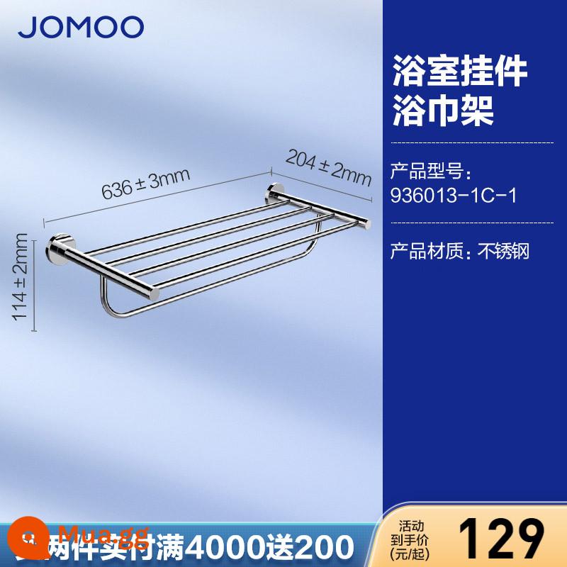 Jiumu Giá Treo Khăn Nhà Tắm Bột Phòng Giá Treo Khăn Kệ Inox Phòng Tắm Phần Cứng Mặt Dây Chuyền Thanh Đơn Thanh Đôi - Giá treo khăn inox 936013