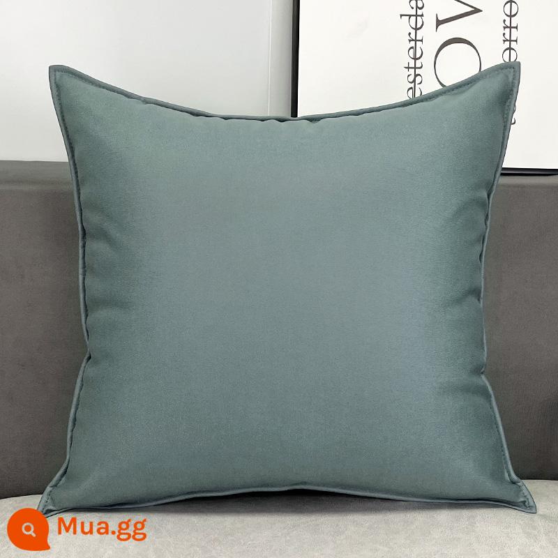 Tùy chỉnh công nghệ vải gối ánh sáng sang trọng Orange sofa da phòng khách đầu giường lớn đệm lưng gối gối không có lõi - Mẫu có viền - xám bạc (vỏ gối + lõi gối)