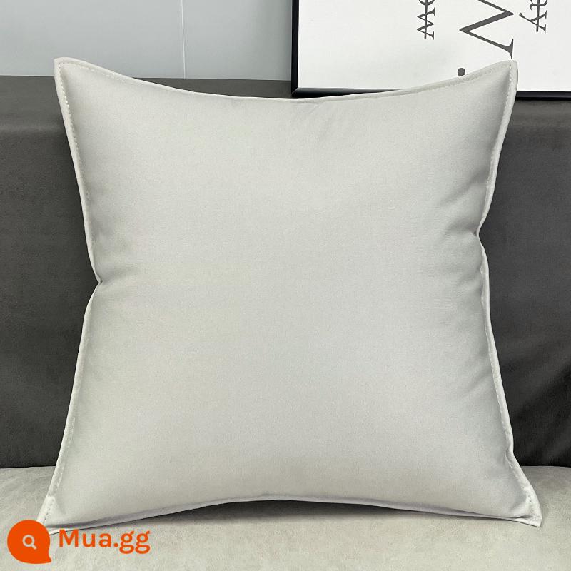 Tùy chỉnh công nghệ vải gối ánh sáng sang trọng Orange sofa da phòng khách đầu giường lớn đệm lưng gối gối không có lõi - Mẫu viền - trắng ngọc trai (vỏ gối + lõi gối)