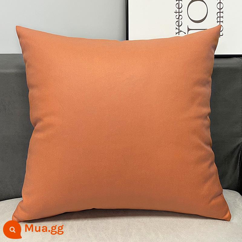 Tùy chỉnh công nghệ vải gối ánh sáng sang trọng Orange sofa da phòng khách đầu giường lớn đệm lưng gối gối không có lõi - Mẫu cổ điển - Cam rực rỡ (vỏ gối + lõi gối)