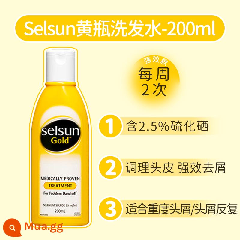 Bonded Australia Dầu gội trị gàu kiểm soát dầu SELSUN dầu gội chống ngứa không chứa dầu silicon dầu gội chống ngứa selen sulfide có lông tơ - Chai màu vàng 200ml (loại trị gàu cực mạnh)