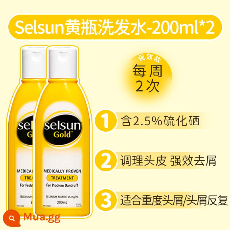 Bonded Australia Dầu gội trị gàu kiểm soát dầu SELSUN dầu gội chống ngứa không chứa dầu silicon dầu gội chống ngứa selen sulfide có lông tơ - Chai màu vàng 200ml*2 chai