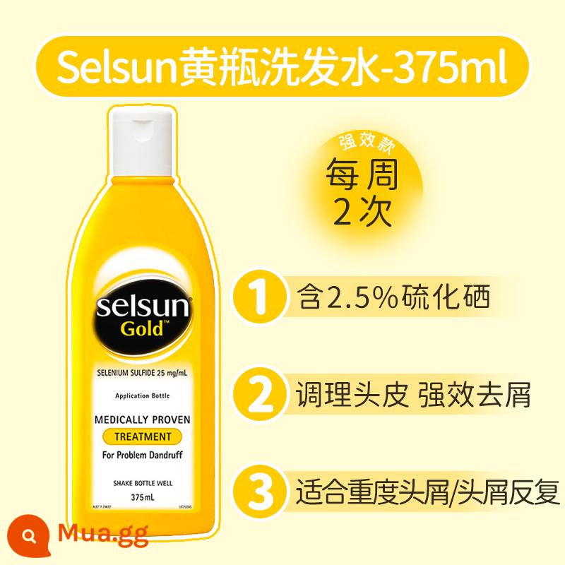 Bonded Australia Dầu gội trị gàu kiểm soát dầu SELSUN dầu gội chống ngứa không chứa dầu silicon dầu gội chống ngứa selen sulfide có lông tơ - Màu vàng 375ml