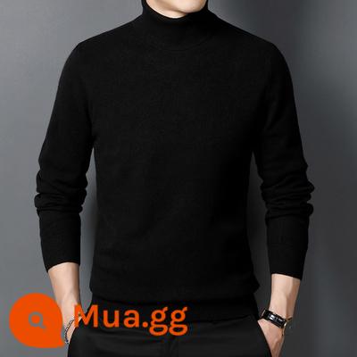 Woodpecker gỗ cashmere nam 100%loa cashmere nguyên chất áo len nam nam - Đen [áo cao]