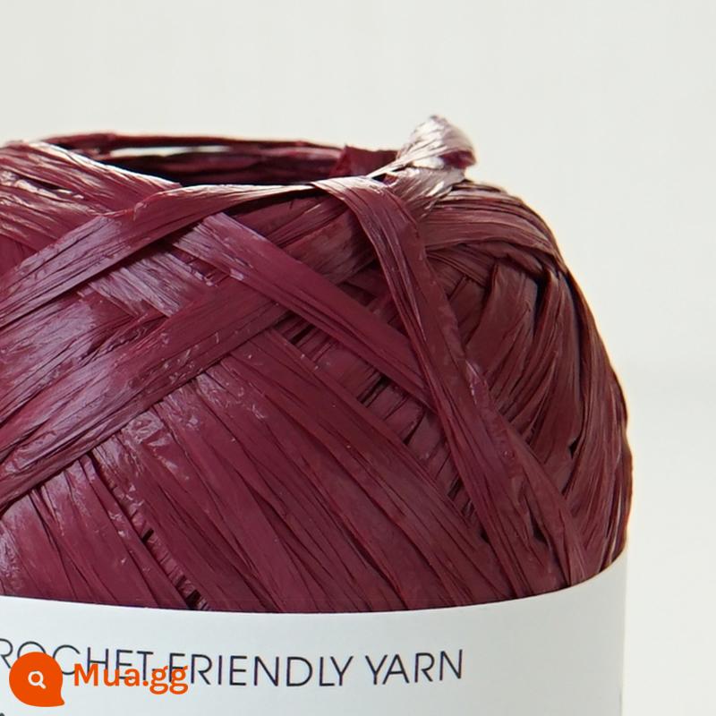 MOODKNITS Sợi Raffia Thân Thiện Với Môi Trường Sợi Cotton Cỏ Nón Túi Tự Làm Móc Thân Thiện Với Sợi Đan ECO RAFFIA - hoa vân anh