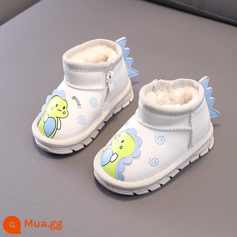 Ủng đi tuyết mùa đông cho bé trai và bé gái khủng long nhỏ giày cotton dày 0-1-2 tuổi cho bé cộng với lông cừu giày ấm cho bé - Be