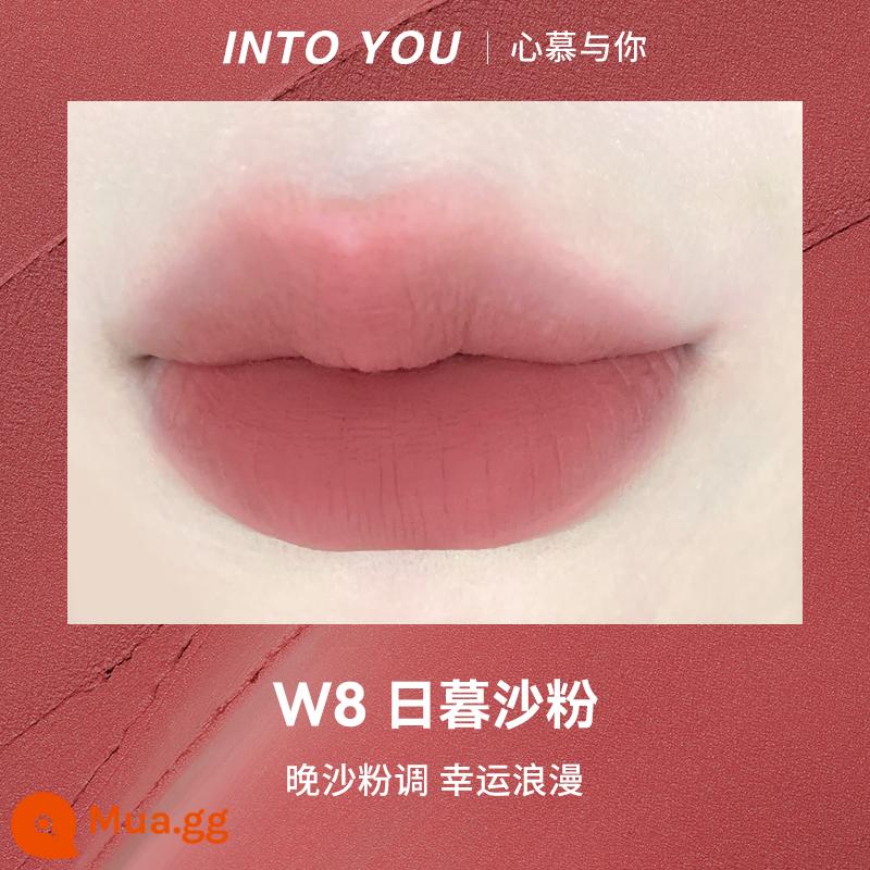 into you lip mud hero son bùn mỏng men EM08 air 525 đóng hộp into you mud lip son lì - Bột cát W8 Nippon