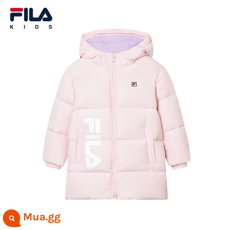 Áo khoác trẻ em FILA KIDSFila cho bé trai và bé gái Áo khoác giữ ấm dài vừa phải cho trẻ em mùa đông 2023 - 1917 hồng dịu dàng-PK