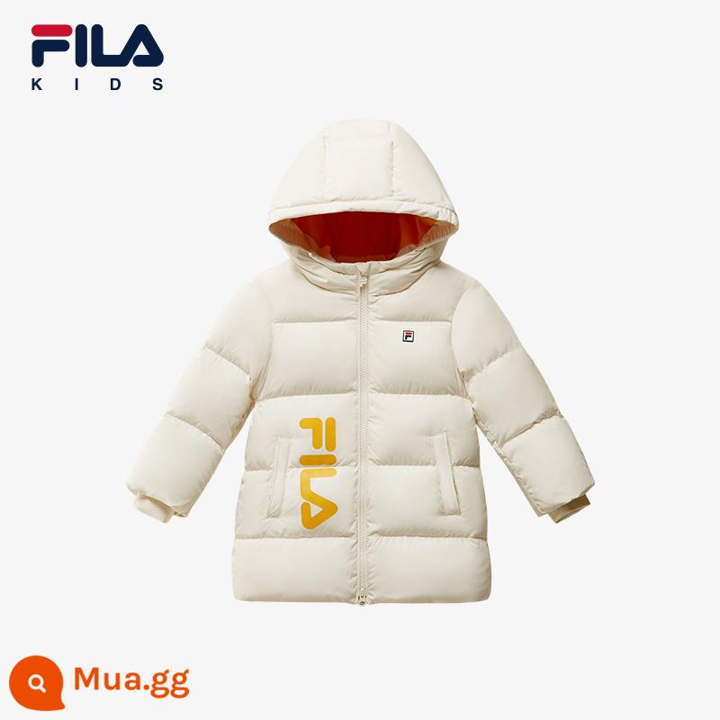 Áo khoác trẻ em FILA KIDSFila cho bé trai và bé gái Áo khoác giữ ấm dài vừa phải cho trẻ em mùa đông 2023 - Reed trắng-PIV