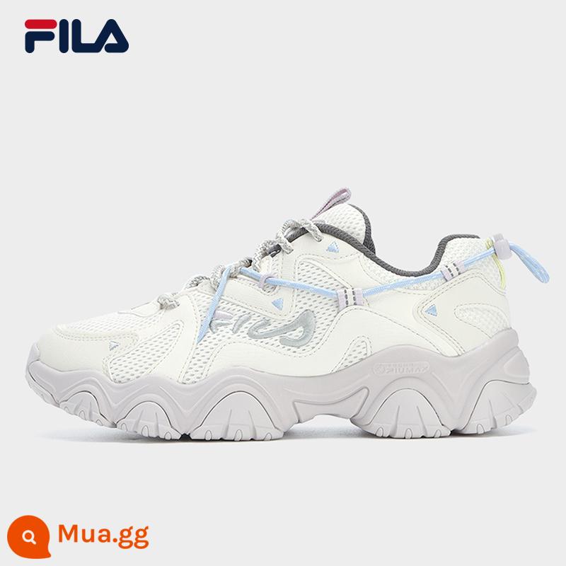 FILA Giày vuốt mèo Fila thế hệ thứ 4 giày nữ phong cách retro giày bố giày 2023 mới lưới thoáng khí giày thường - Sữa trắng/Xám hoa cà-GD