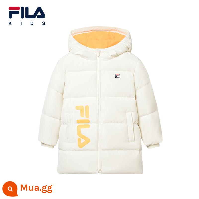 Áo khoác trẻ em FILA KIDSFila cho bé trai và bé gái Áo khoác giữ ấm dài vừa phải cho trẻ em mùa đông 2023 - 1919 Reed White-IV