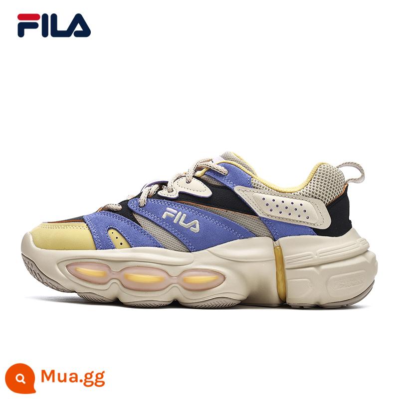 FILA Fila Alien Giày ET Giày Nữ Bố Giày Mùa Xuân 2023 Mới Retro Nhẹ Giày Giày Thể Thao - Bột sắn/TB đen