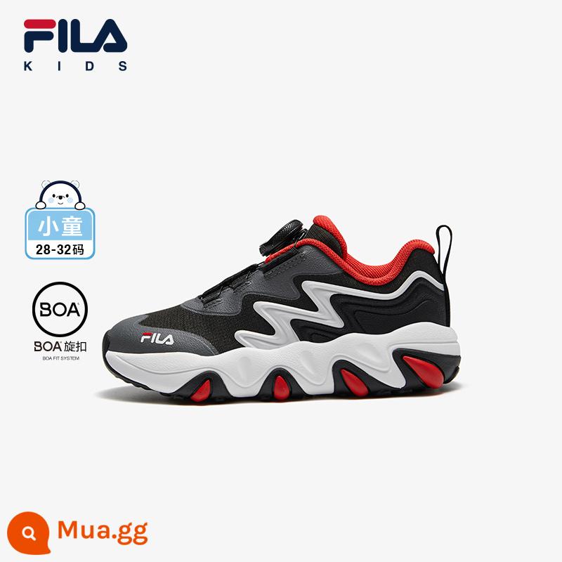 FILA KIDSFila Giày Trẻ Em Trẻ Em Tập Luyện Toàn Diện Giày Mùa Đông 2023 Nam Nữ Mới Núm Móng Vuốt Hổ giày - Đen/Xám lâu đài-BC