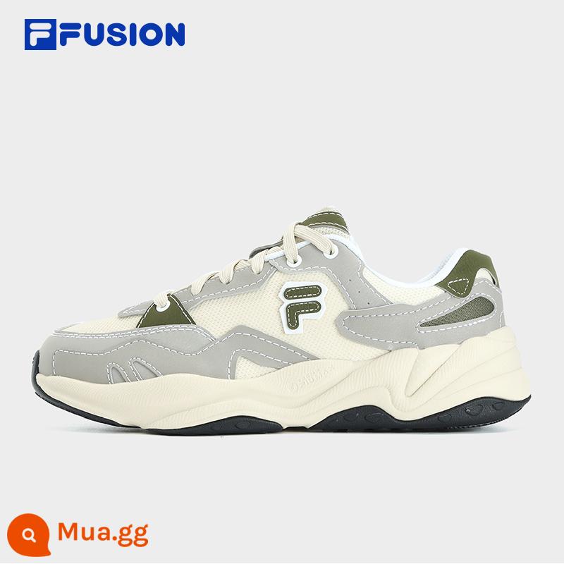 FILA FUSIONFila hợp thời trang thương hiệu FLASH nam retro giày hợp thời trang thu đông 2023 ánh sáng ngoài trời chạy bộ giày thể thao - Màu be/Trope Nâu-AS