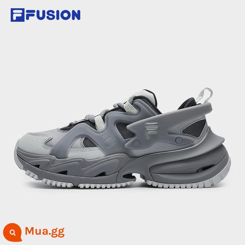 FILA FUSIONFila chính thức hợp thời trang thương hiệu giáp giày bố giày nam giày đế dày giày thể thao - Vẻ đẹp đen/Đá xanh-BA