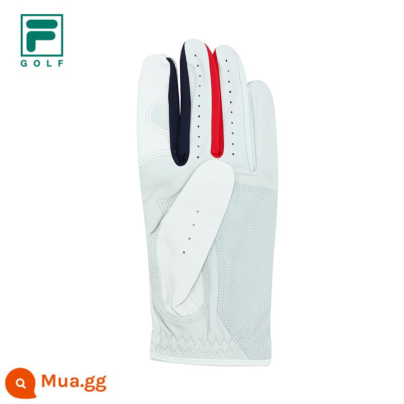 FILA GOLF Găng tay đơn thể thao nam chính thức của Fila, găng tay chơi gôn thể thao chuyên nghiệp thoải mái và thoáng khí - Ngọc Trắng-WT (S-22/M-23/L-24/XL-25)