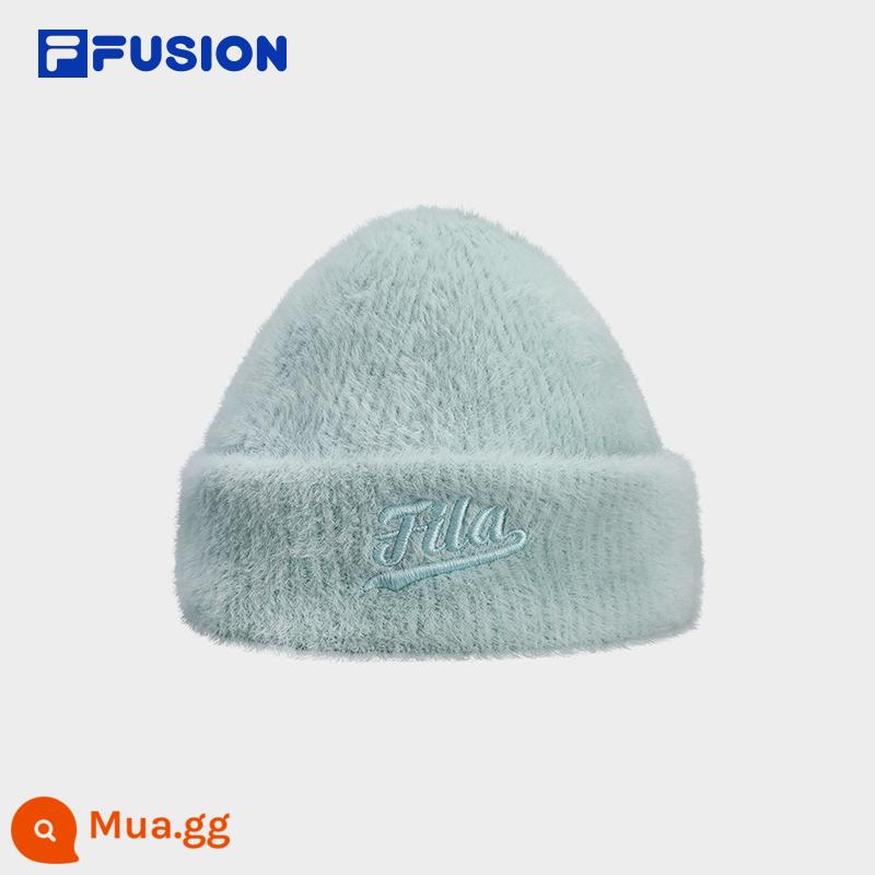 FILA FUSIONFila thời trang thương hiệu cặp đôi thời trang mũ dệt kim mũ ấm áp mùa đông 2023 mũ len mới - Mũ ấm áp xanh nước biển-DB-