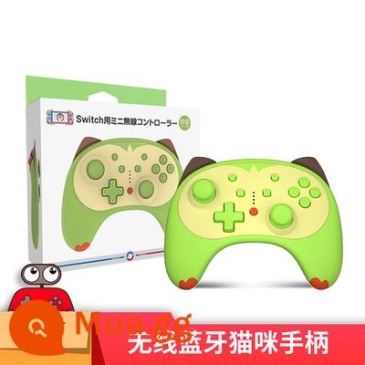 Tay cầm Switch chính hãng giá tốt Tay cầm không dây NS Pro Tay cầm chơi game Bluetooth Cat Cartoon Lite - Tay cầm mèo có giá trị tốt [màu nâu xanh] rung động cơ thể