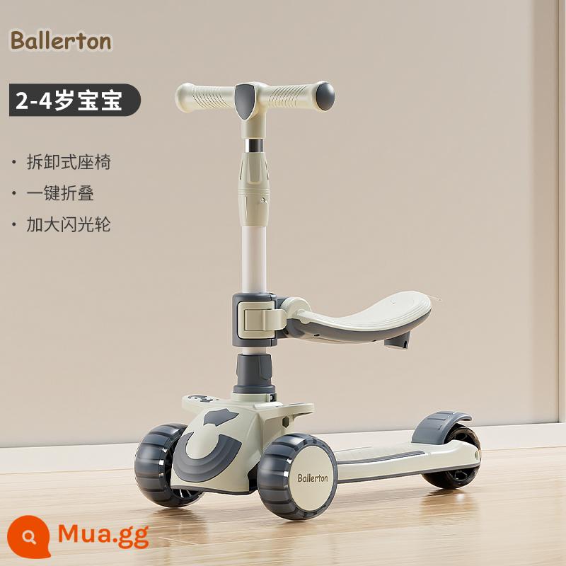 Xe Scooter trẻ em 1-3-6-12 tuổi bé trai và bé gái xe trượt 3 trong 1 có thể ngồi đẩy đi xe yo Scooter - [Dynamic Blue] Bánh xe trượt Hummer Music-Ghế nâng Bảo hành trọn đời