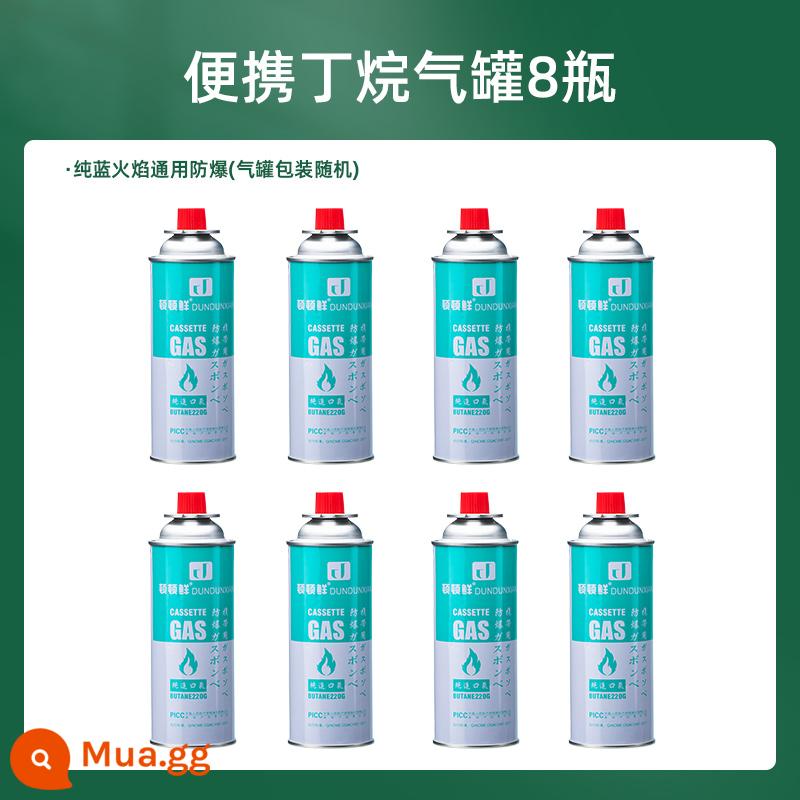 Bếp Cassette Ngoài Trời Di Động Bếp Gas Dã Ngoại Bếp Cắm Trại Nồi Lẩu Thẻ Bếp Từ Cass Bếp Bếp Gas Âm - [Ưu đãi có hạn] Bình xăng 8 chai