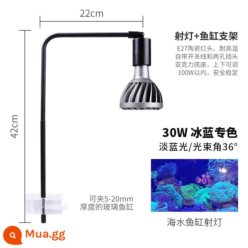 Guanglian Tianxia 30W kỹ thuật mô hình đèn led trợ sáng toàn phổ vật có lấp bóng đèn gốc mọng nước bể cá nổ tảo - Mô hình kỹ thuật 30W [màu xanh băng] 36° với giá đỡ bể cá bể cá nước biển