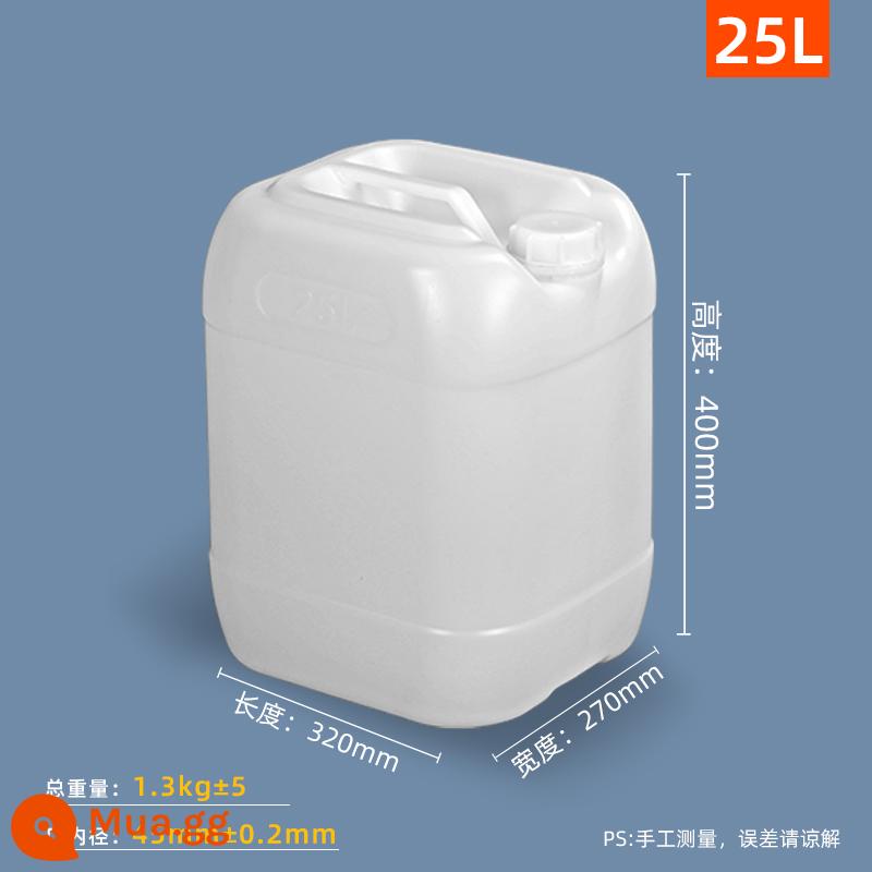 25 -Liter Thùng nhựa Chất thải Thùng chất lỏng Thùng nhựa hóa chất 20 kg Thực phẩm Lớp 30L Dầu Stacker nòng súng - 25L trắng 1,3kg