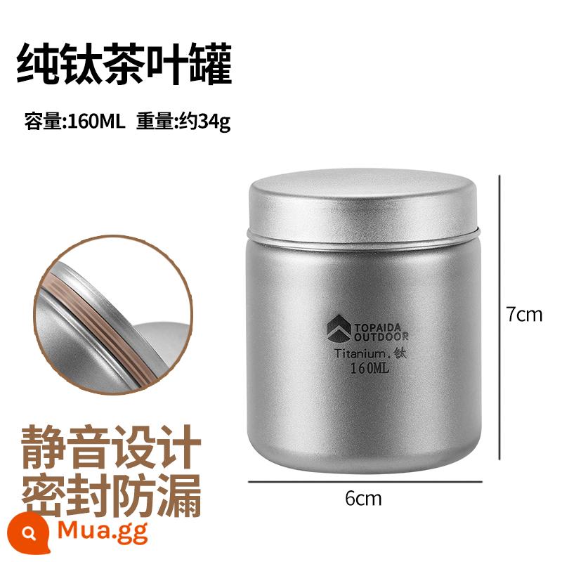 Titanium Nguyên Chất Bộ Trà Du Lịch 2 Lớp Nhanh Cốc 1 Nồi Ba Bốn Năm Cốc Trà Cao Cấp Ngoài Trời siêu Nhẹ Di Động - Lon trà titan nguyên chất [silent seal 160ML]