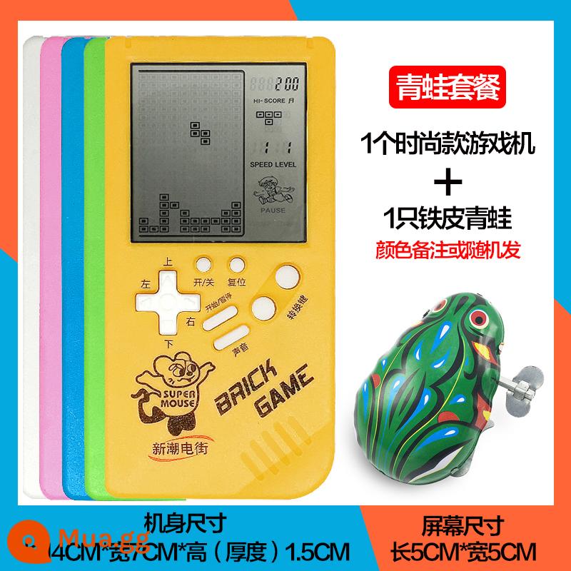 Máy chơi game Tetris màn hình lớn cổ điển cầm tay đồ chơi trẻ em cổ điển nhỏ di động hoài cổ ra đời từ những năm 80 - Mẫu thời trang 3,5 inch + ếch sắt đồng hồ + pin Gửi đơn hàng và ghi chú màu sắc