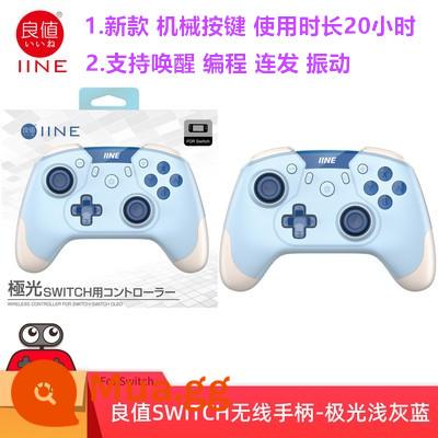 Tay cầm chơi game Switch PRO chính hãng giá trị tốt OLED NS rung không dây Bluetooth bật tay cầm trong suốt - Lập trình đánh thức thế hệ thứ 4 Aurora Blue