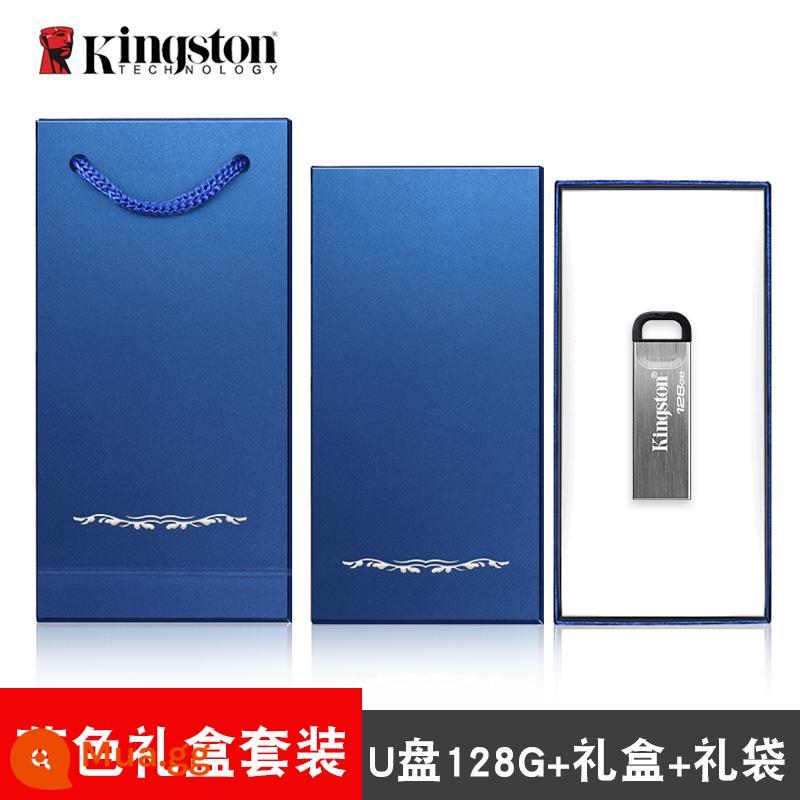 Ổ đĩa flash Kingston 128g truyền nhanh USB3.2 cổng xanh tốc độ cao Ổ đĩa flash USB nhanh có thể mã hóa kim loại chống thấm nước có thể tùy chỉnh ổ đĩa flash g dung lượng bộ nhớ lớn Trang web chính thức chính thức hàng đầu của Kingston chính hãng - Bộ hộp quà tặng 128G+