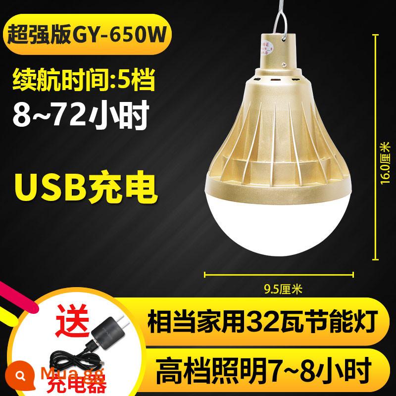 Đèn LED Sạc Bóng Đèn Di Động Gia Đình Gian Hàng Chợ Đêm Chiếu Sáng Siêu Sáng Mất Điện Khẩn Cấp Đèn Cắm Trại Ngoài Trời - Siêu 650W---công suất 32 watt + thời lượng pin 72 giờ [6000 mAh]