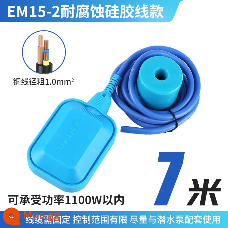 Elico chịu nhiệt độ cao công tắc phao mực nước bộ điều khiển mức chất lỏng silicone chống ăn mòn tháp nước bơm nước tự động - Dây silicon chống ăn mòn và chịu nhiệt độ cao EM15-2 (7 mét)