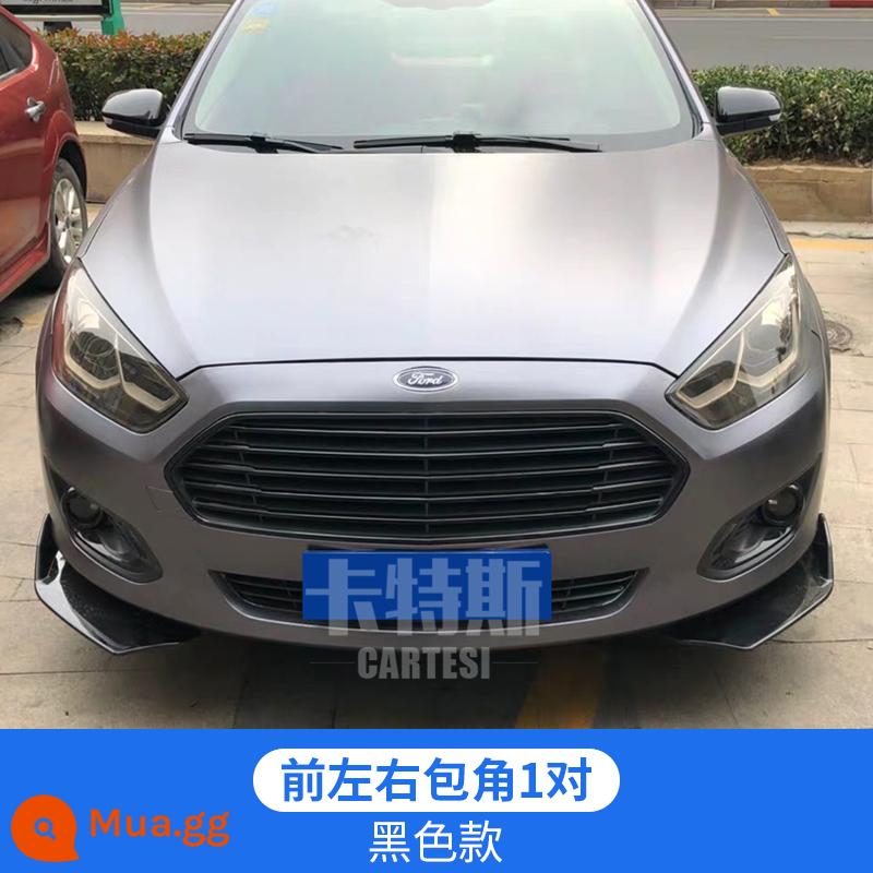 Xe đa năng xẻng phía trước ba phần môi phía trước góc chống va chạm dải sửa đổi hatchback và sedan bao quanh cằm bảo vệ góc trang trí - Góc trước [đen bóng] một cặp