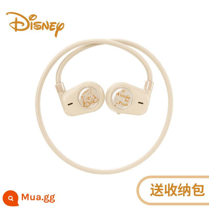 Disney Bone Conduction Tai Nghe Bluetooth Thể Thao Không Dây Đeo Cổ Treo Tai Mẫu New Girls Không In-Ear - Loại vòng tay tùy chỉnh ★ Winnie the Pooh - Trắng nhạt ★ Túi đựng tùy chỉnh miễn phí [Sạc Type-C @exclusive cho thể thao + đeo không đau