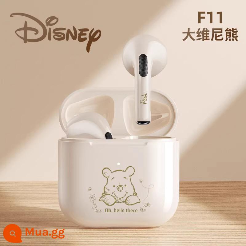 Tai Nghe Bluetooth Chính Hãng Disney Không Dây Thực Sự Chế Độ Chờ Siêu Dài Giảm Tiếng Ồn Áp Dụng Cho Apple Huawei Xiaomi 2023 Mới - Màu be - Winnie the Pooh [Kết nối ngay sau khi mở nắp + Giảm tiếng ồn cuộc gọi ENC + thời lượng pin dài & sạc TYPE-C]